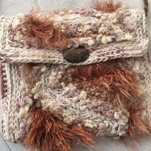 Bohemian free people artisan signed handbag